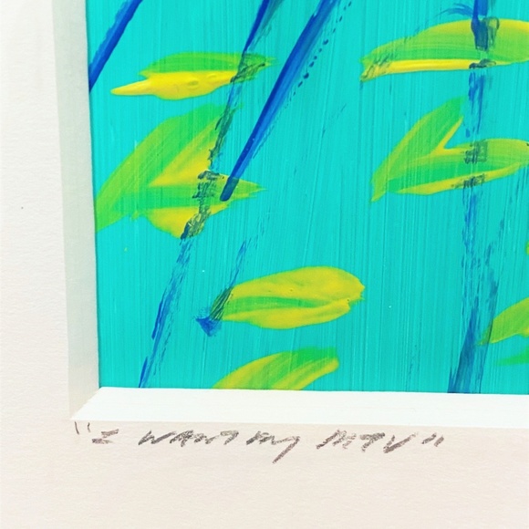 I Want My MTV Signed Original Acrylic Abstract Painting Dire Straits Art w Mat - Picture 2 of 5